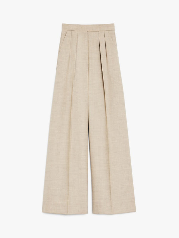 Mélange wool trousers