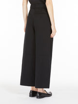 Wide-fit gabardine trousers