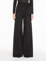 Wide-leg wool felt trousers