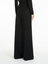 Wide-leg wool felt trousers