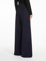 Wide-leg wool felt trousers