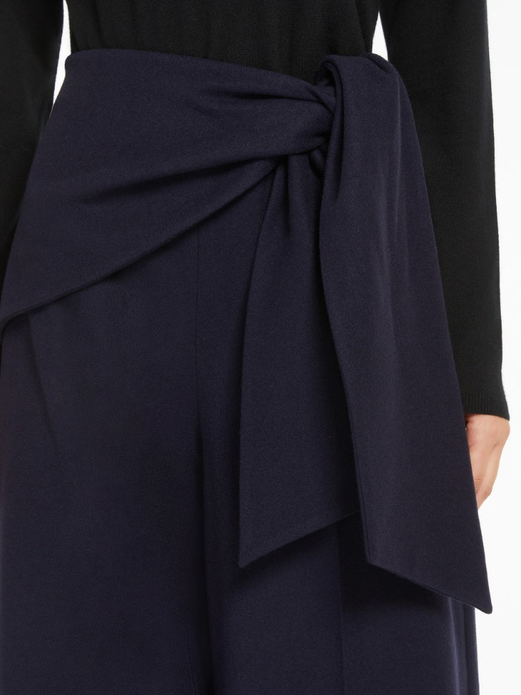 Wide-leg wool felt trousers