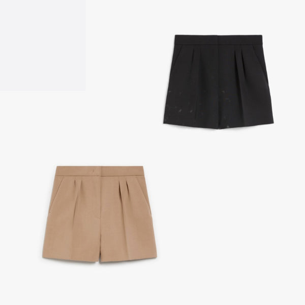 Wool canvas shorts