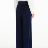 Wide-leg velvet trousers