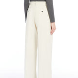 Wide-leg velvet trousers