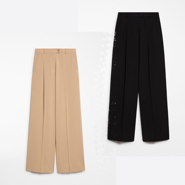 Oversized stretch wool trousers