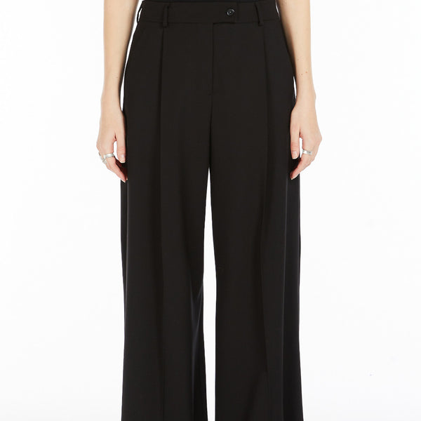 Oversized stretch wool trousers