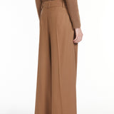 Flannel wide-leg trousers