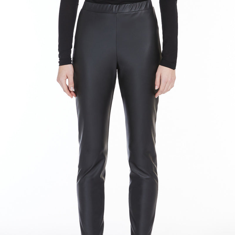 Coated jersey leggings