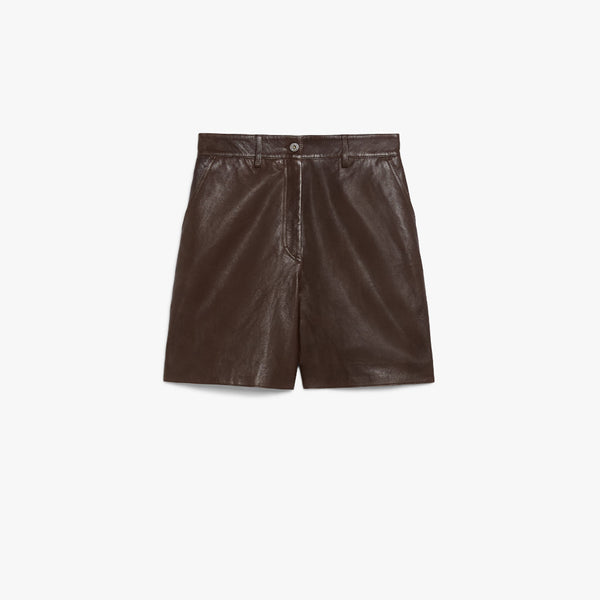 Nappa leather Bermuda shorts