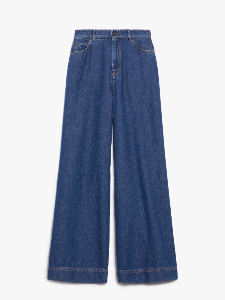 Wide-leg denim jeans