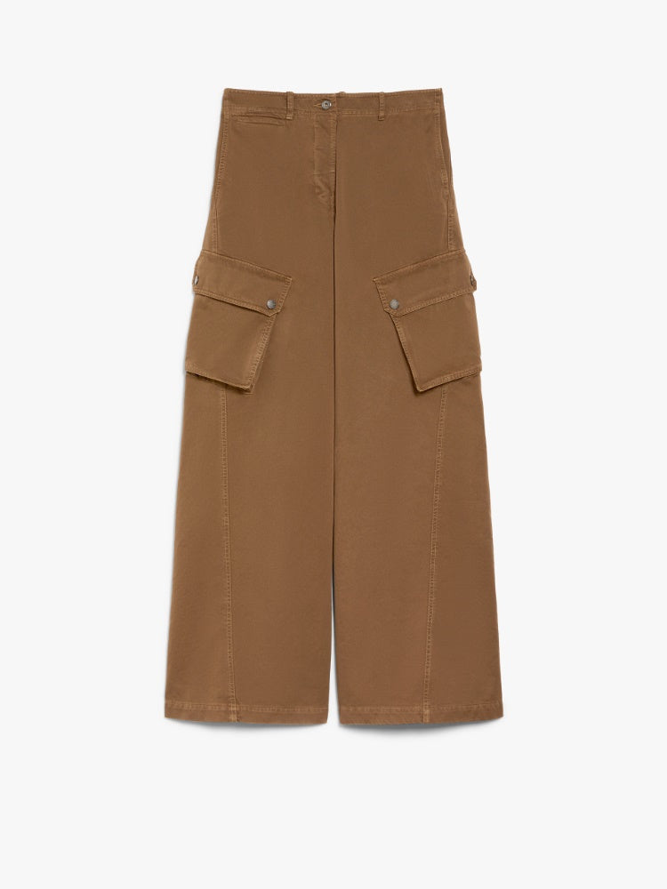 Gabardine cargo trousers