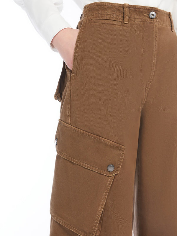 Gabardine cargo trousers