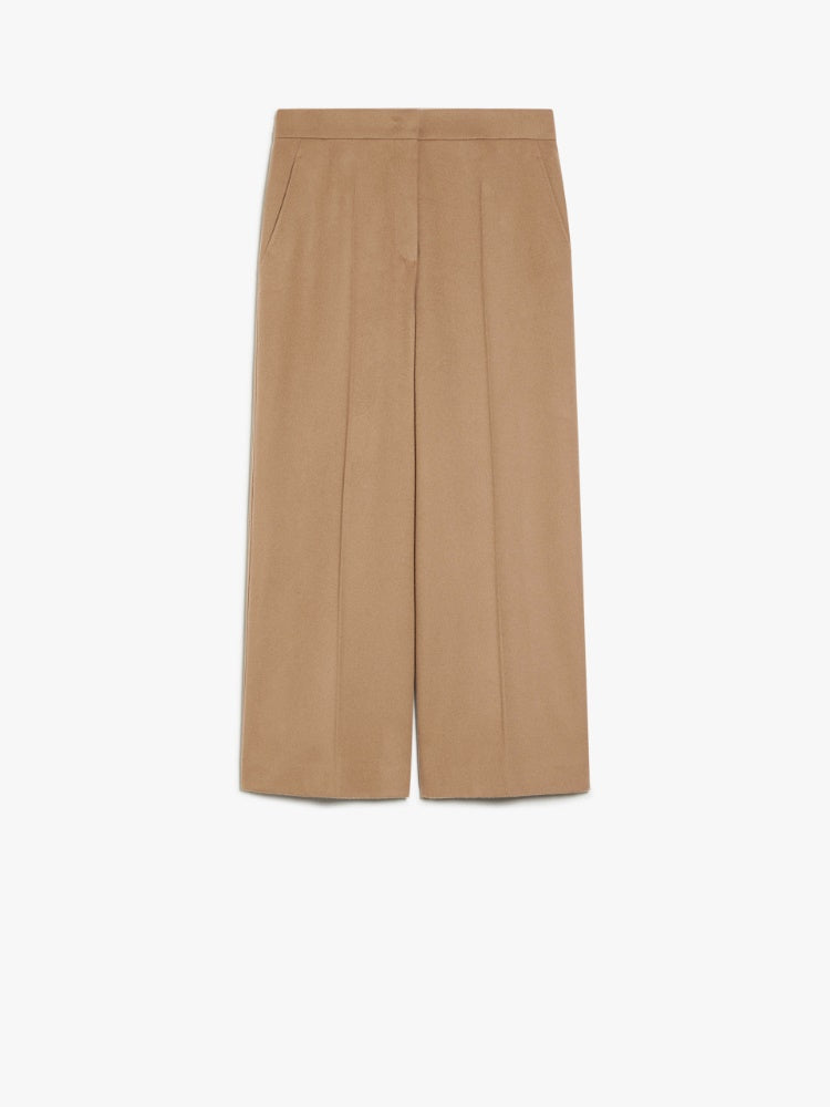 Cropped wool trousers