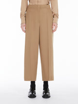 Cropped wool trousers