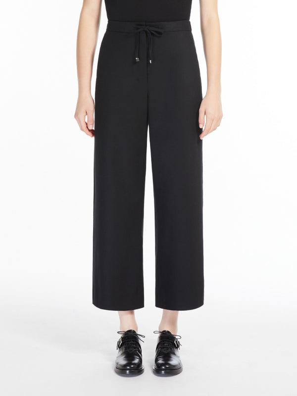 Flannel jogging trousers