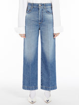 High-waisted cropped jeans