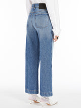 High-waisted cropped jeans