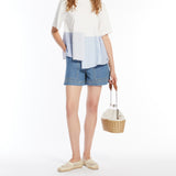 Flared cotton T-shirt