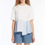 Flared cotton T-shirt