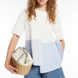 Flared cotton T-shirt