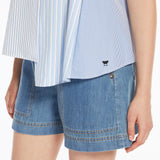 Flared cotton T-shirt