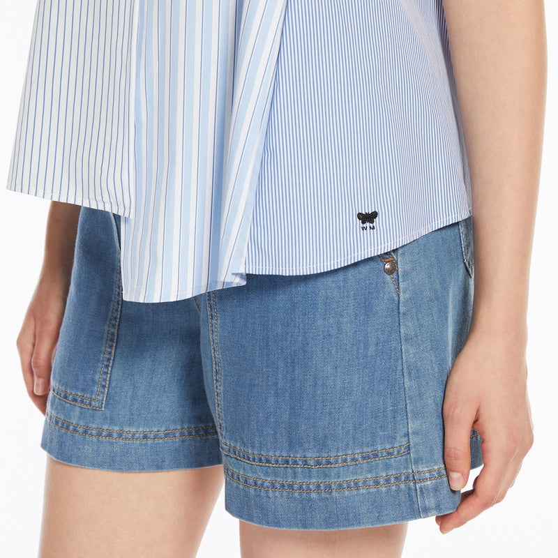 Flared cotton T-shirt