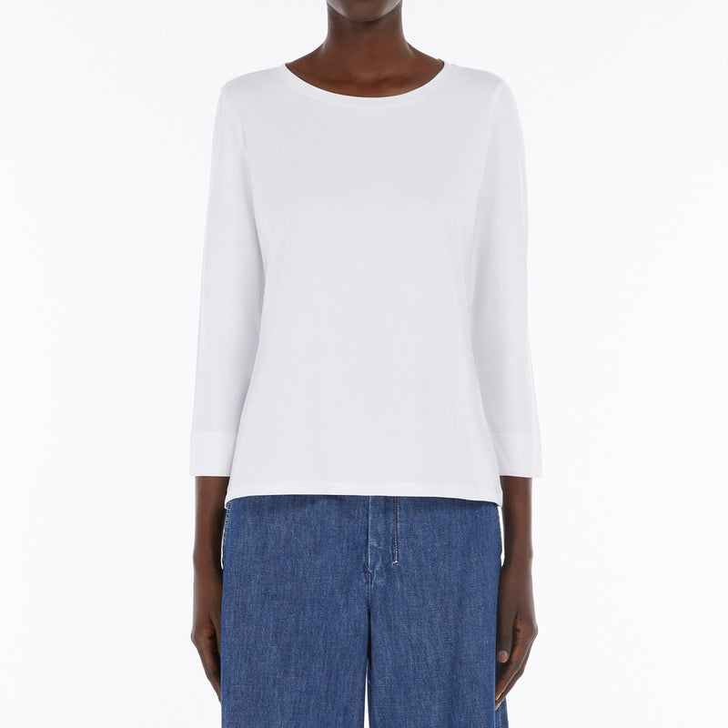 Jersey boat-neck T-shirt