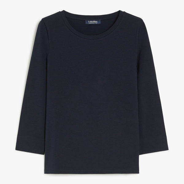Jersey boat-neck T-shirt