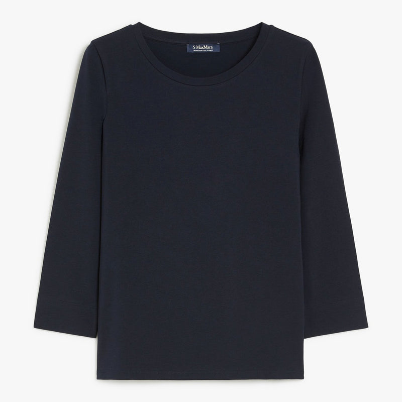 Jersey boat-neck T-shirt
