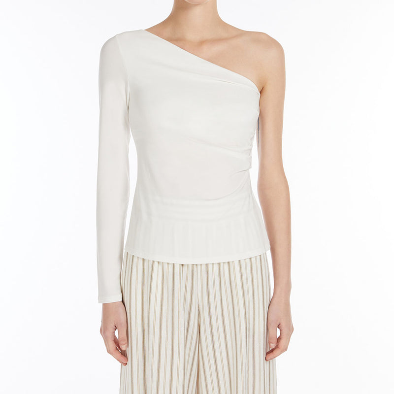 One-shoulder jersey top