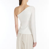 One-shoulder jersey top