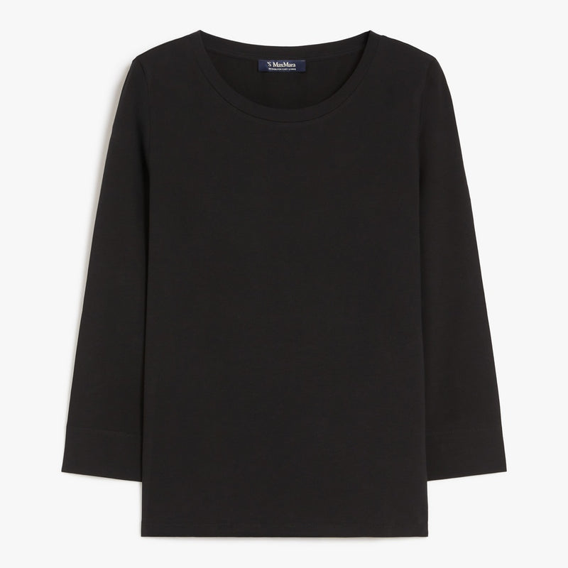 Jersey boat-neck T-shirt