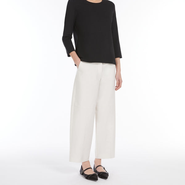 Jersey boat-neck T-shirt