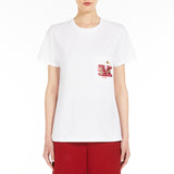 Jersey T-shirt with embroidered pocket