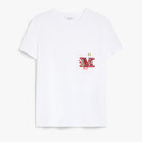 Jersey T-shirt with embroidered pocket