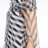 Double-layer op-art dress