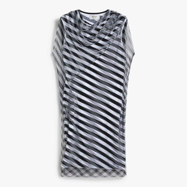 Double-layer op-art dress