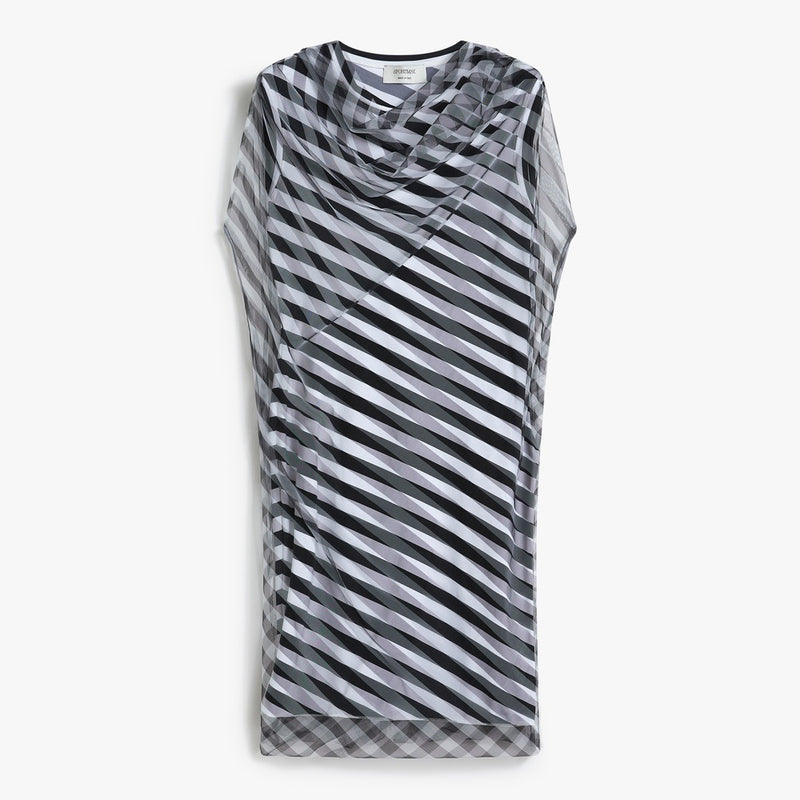 Double-layer op-art dress