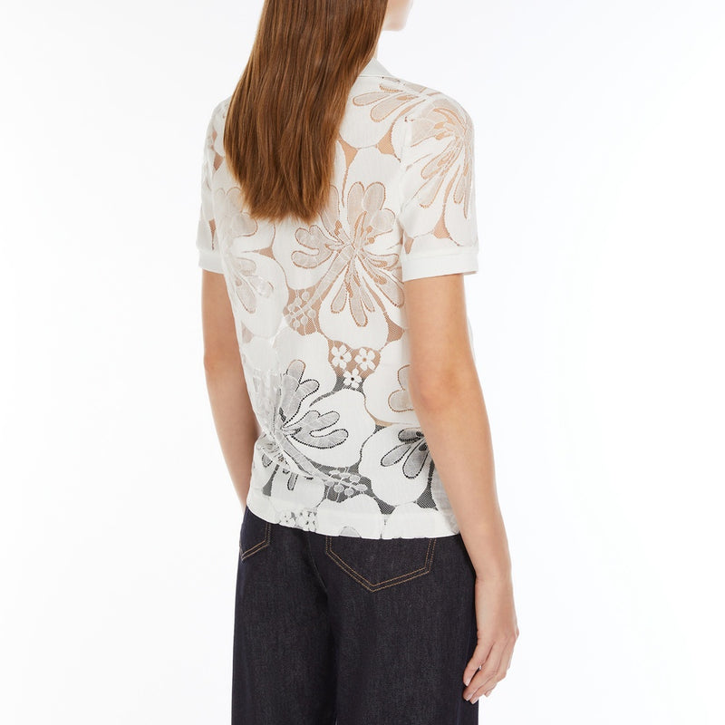 Lace polo shirt