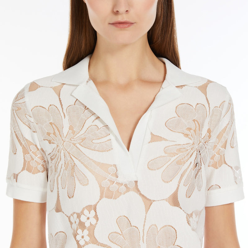 Lace polo shirt
