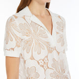 Lace polo shirt