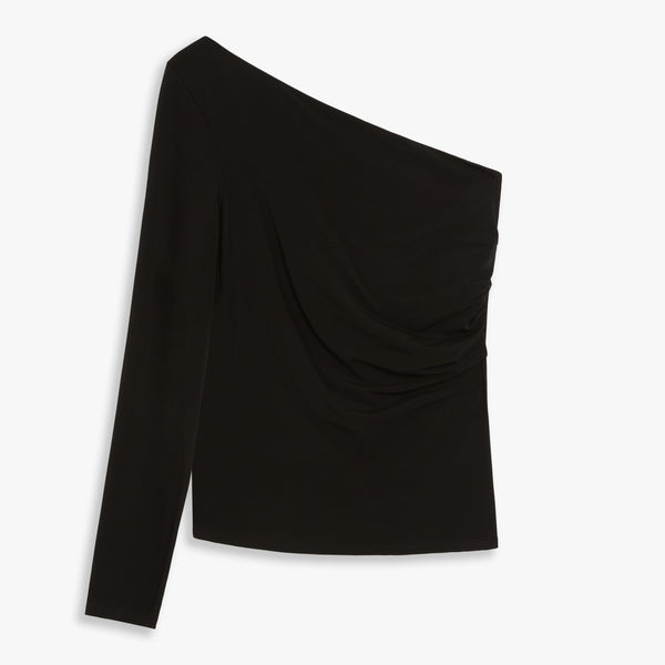 One-shoulder jersey top