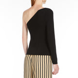One-shoulder jersey top