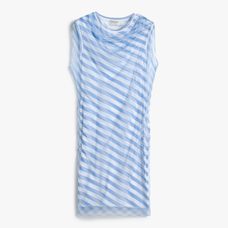 Double-layer op-art dress