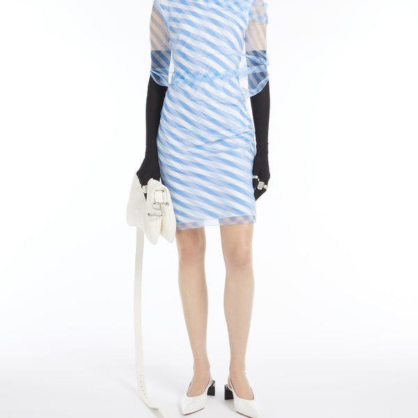 Double-layer op-art dress