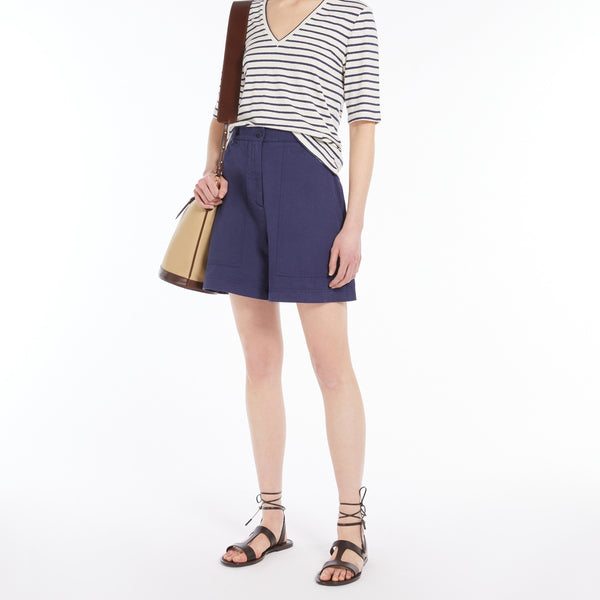 Stretch linen jersey T-shirt