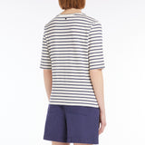 Stretch linen jersey T-shirt