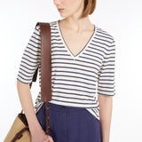 Stretch linen jersey T-shirt