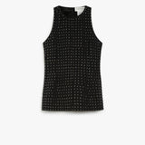 Fitted top with rhinestones - KLEPSYDRA CAPSULE